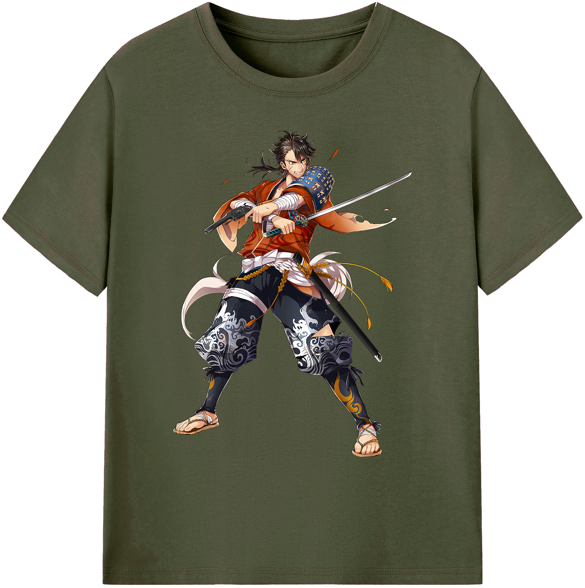 （画像用） 刀剣乱舞 Touken Ranbu 綿100％ メンズ半袖Tシャツ｜肌触りやわらか＆通気性
